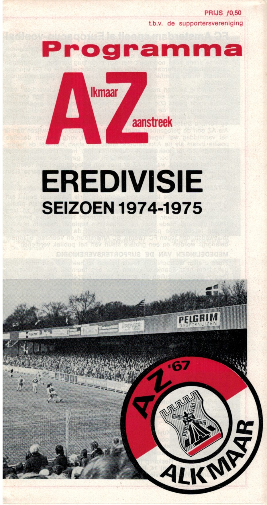 AZ Programma 2-feb-1975 FC Amsterdam thuis